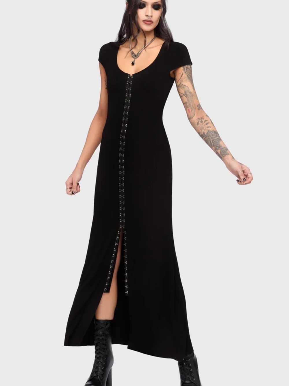 Killstar CHAPEL BLESSING HOOK & EYE MAXI DRESS SZ XL